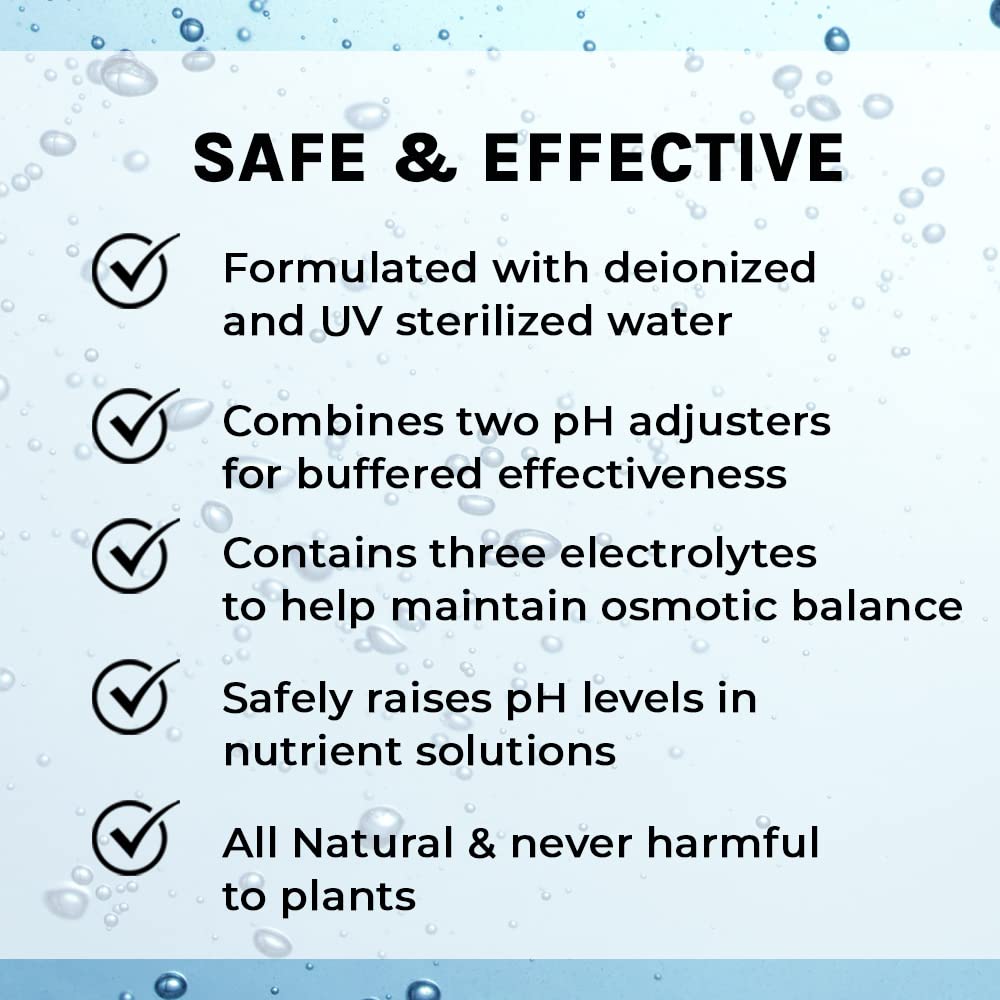 16 Microbe Life Hydroponics pH Up pH Control Liquid, Premium Buffering for pH Stability, Increases pH Levels, Use