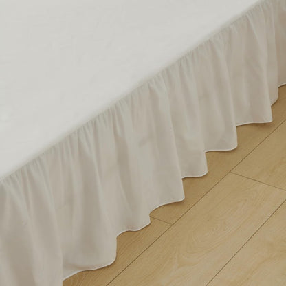 Bed Skirt Full Size Ruffled Bed Skirt with Split Corners, Full Bed Skirts 14 Inch Drop with Platform, White, 14'' Full