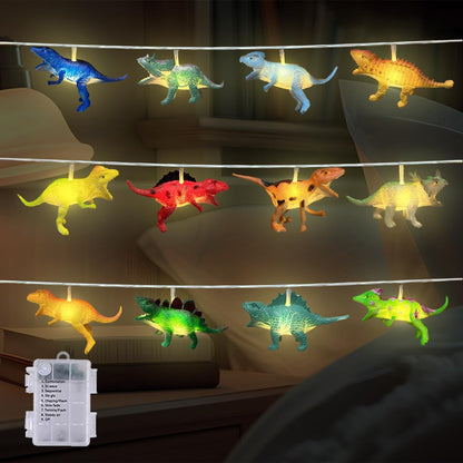12 Decoration8 LED Dinosaur String Lights Battery Operated Dinosaur Lights String Realistic Looking Dino Light for Boys
