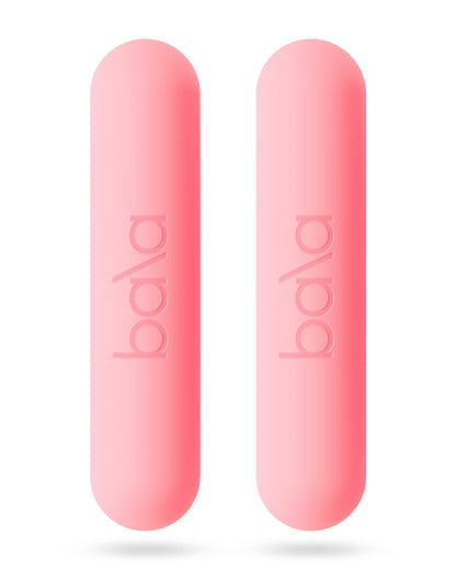 Bala Bars Dumbbell Set for Women & Men, 2lb Dumbbells (Blush) - Set of 2 Bars Designed for Walking, Strength Training, HIIT, Boxing & Aerobics - Hand Weights for Working Out at Home