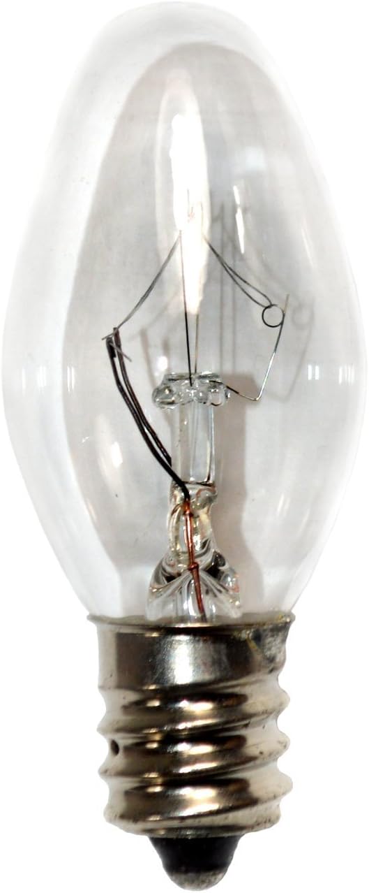 HQRP 2-Pack 15 Watt C7 Light Bulbs 120V E12 for Night Light Plug-in Warmer, Scentsy Wax Warmer, Salt Lamps