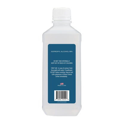 99% Isopropyl Alcohol 16 oz. Bottle, General Purpose Cleaner for Glass and PCB, Technical Grade, Alcohol for Nails (2)