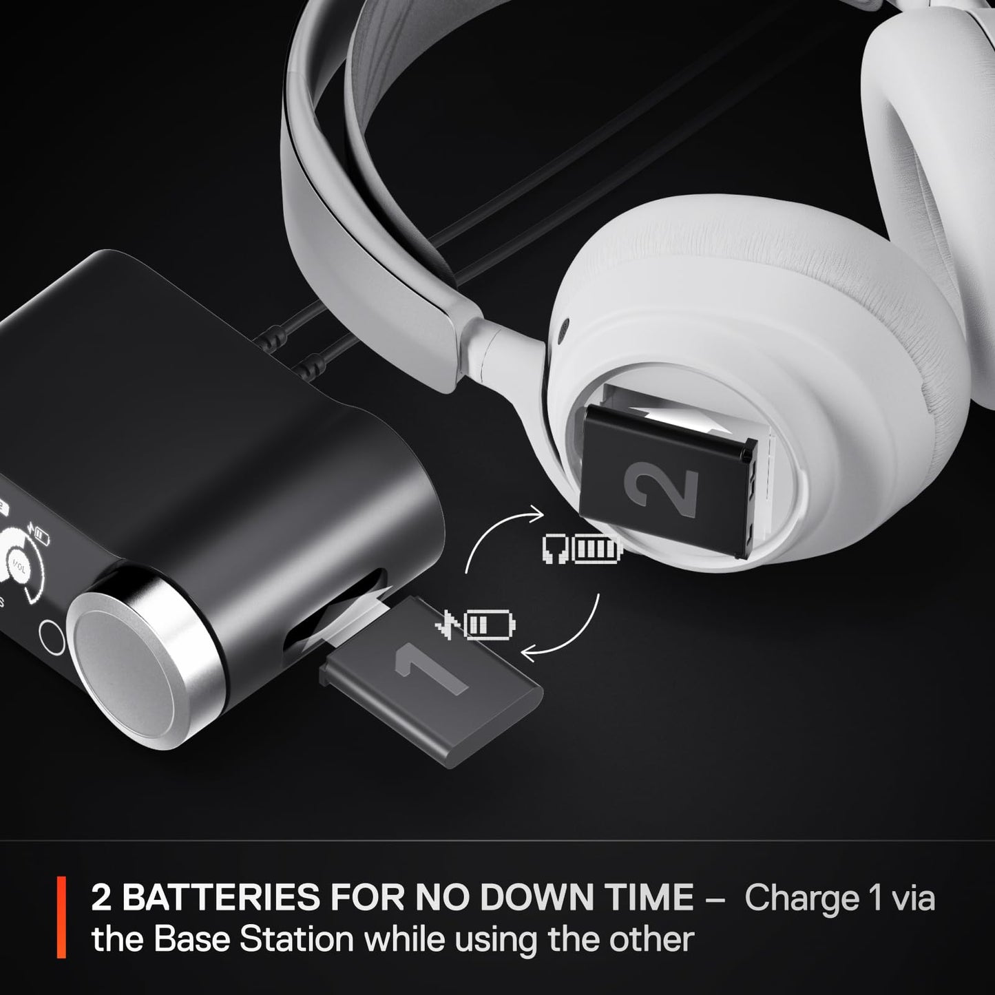 SteelSeries Arctis Nova Pro Wireless Xbox Multi-System Gaming Headset - Neodymium Magnetic Drivers - Active Noise Cancellation - Infinity Power System - Xbox, PC, PS5, PS4, Switch, Mobile - White