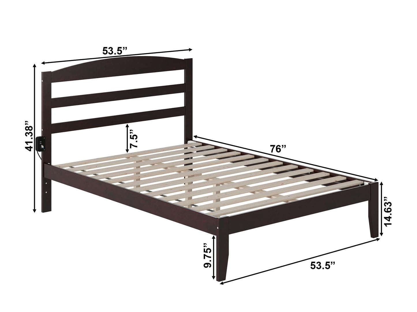 AFI, Warren Full Platform Bed, Espresso