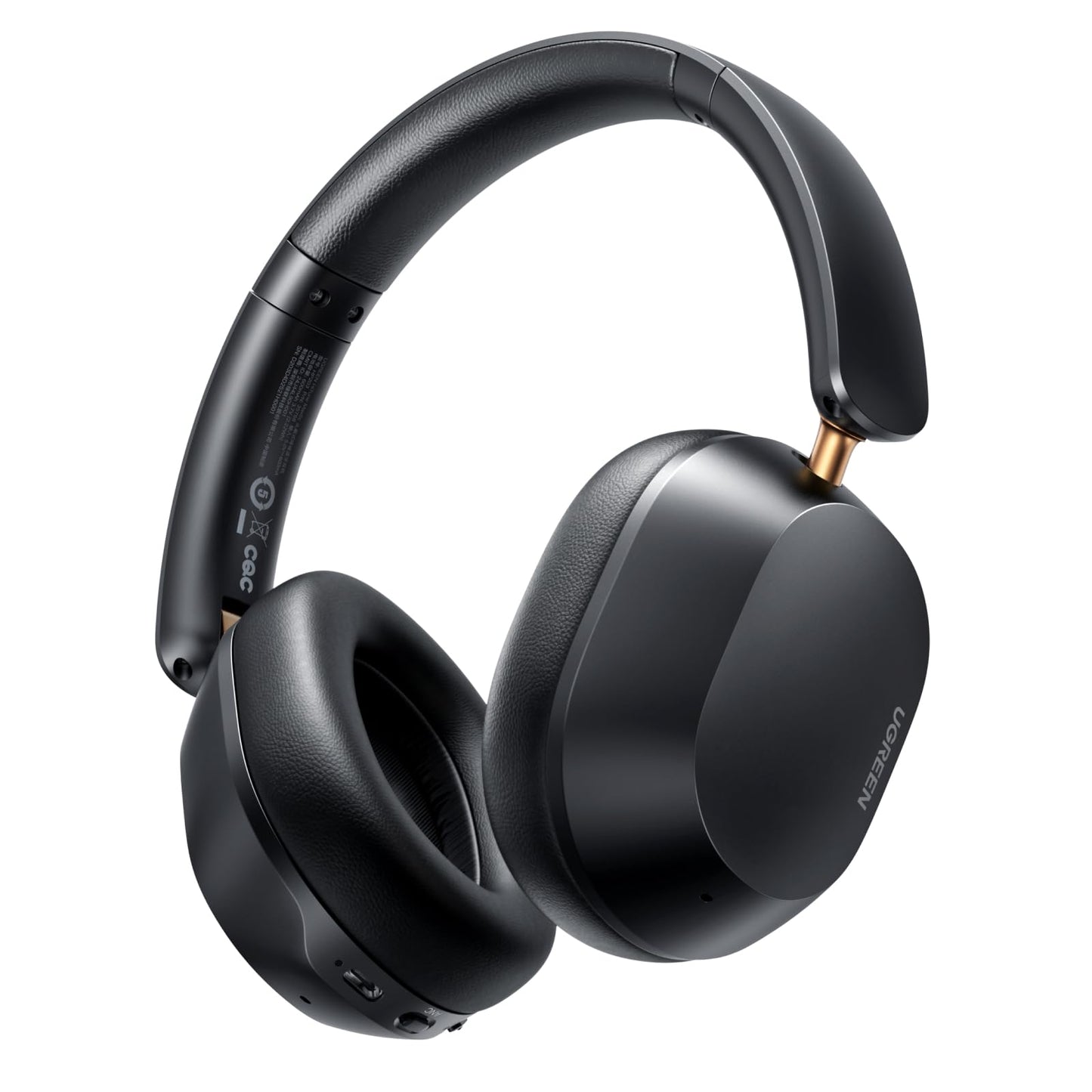 UGREEN HiTune Max5c Wireless Headphones Hybrid Active Noise Cancelling Bluetooth 5.4 ANC Over Ear Earphone, Hi-Res LDAC & Spatial Audio, Clear Call with Mic, EQ & App, 75H Playtime, Dual Connection