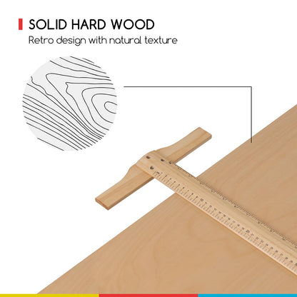 MEEDEN Wood Adjustable Drafting Table: 35.5" x 23.5" Art Drawing Desk with Various Height and Tiltable - Rustic Artist Desk with Pencil Ledge and Ruler for Writing Reading Graphic Design