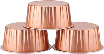 EUSOAR Disposable Baking Cups, 5oz 50pcs Foil Ramekins, Aluminum Muffin Liners with Lids