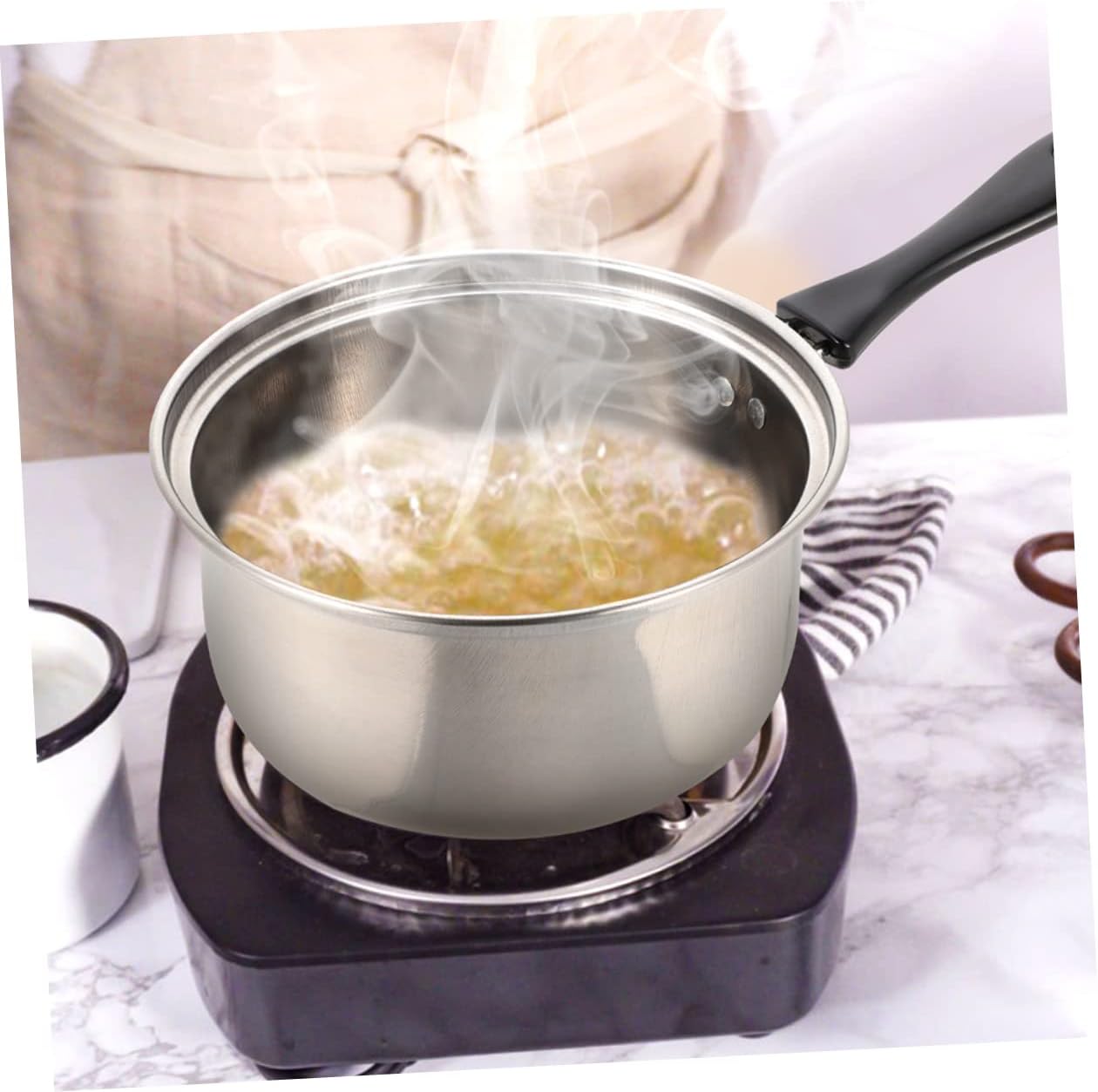 1 Set Stainless Steel Pot, Nonstick Saucepan with Lid, Deep Skillet, Stock Pot, Small Pan