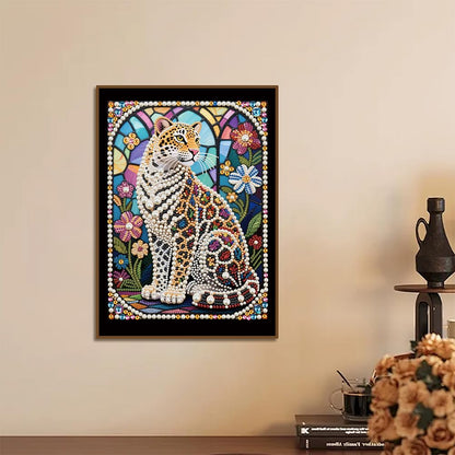 Kulvci Tiger DIY 5D Pearl Painting Kit, Diamond Painting Kit for Adults Beginner, Bead Art Kits All-Pearl Dot Painting for Wall Decor, Creative Stress Relief Gift Home Decor,12 × 16 inch