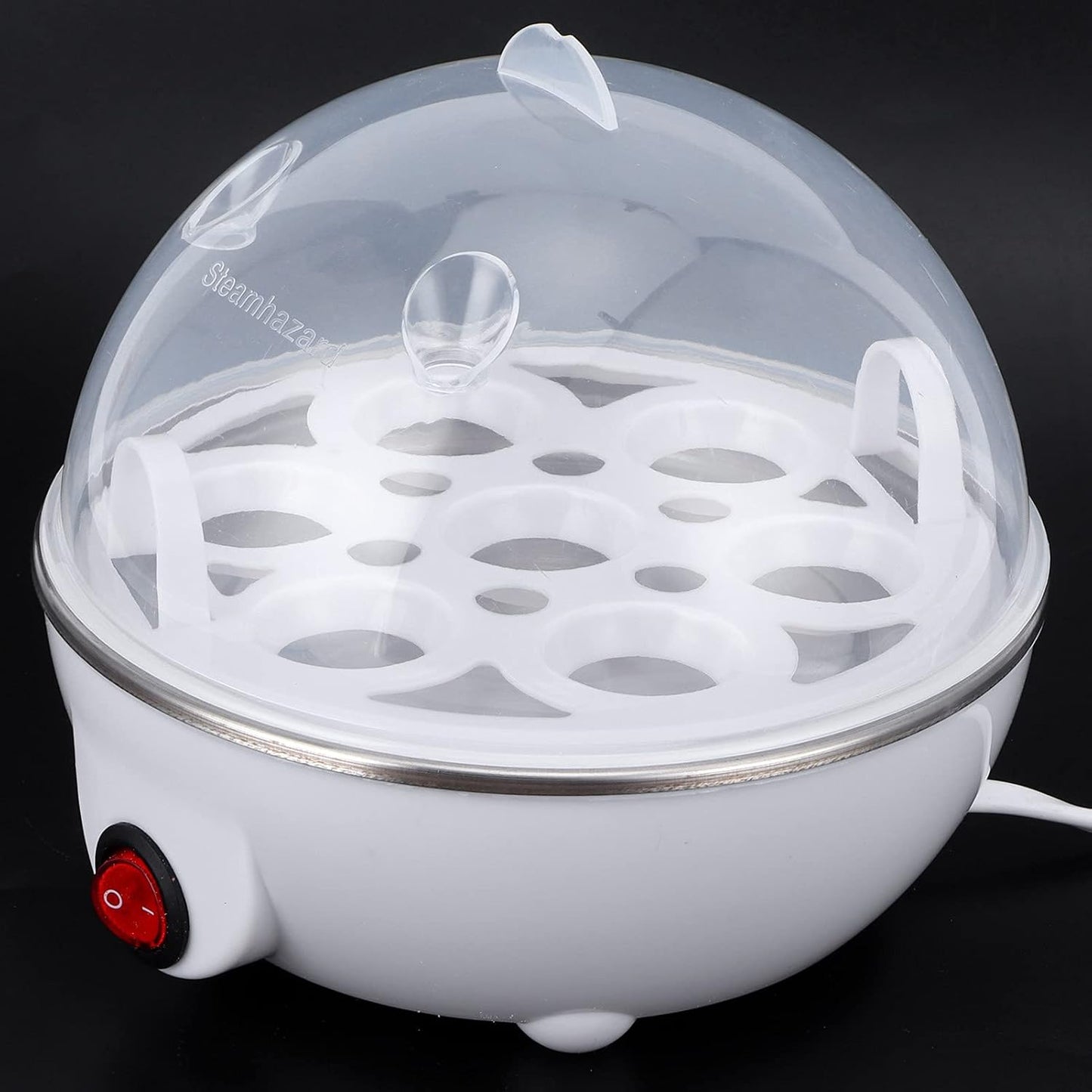 Electric Mini Eggs Cooker, Rapid Boiler for 6 Eggs, Poached, Scrambled, Omelets, Auto Shut Off (US Plug 110V)