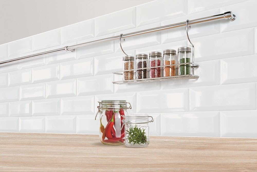 Metaltex Shelf Lonardo Small, 35x7x19 cm, Metal, Silver