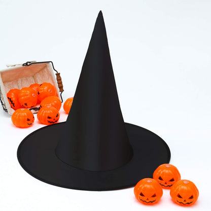 Elcoho 24 Pieces Halloween Witch Hat Cap Costume Accessory for Witch Decoration or Halloween Christmas Party Black