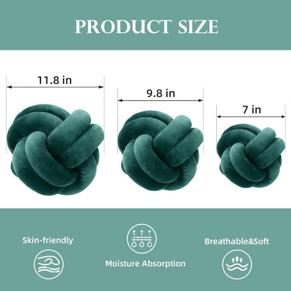 Short Plush Knot Ball Pillow - Waist Cushion for Home Decoration, Plush Throw Pillow for Sofa, Car, Office