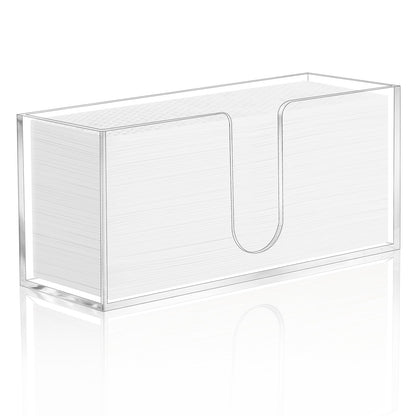 1PACK Paper Towel Holder, Countertop Paper Towel Dispenser Bathroom Paper Hand Towels Dispensers Clear Acrylic Napkin Holder Suitable for Z-fold, C-fold or MultiFold Trifold for Bathroom Kitchen