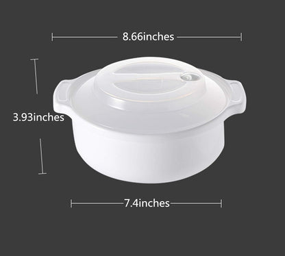 Zdesign Microwave Ramen Cooker - Noodle or Soup Bowl for Breakfast, College Dorm Essentials, Dishwasher-Safe