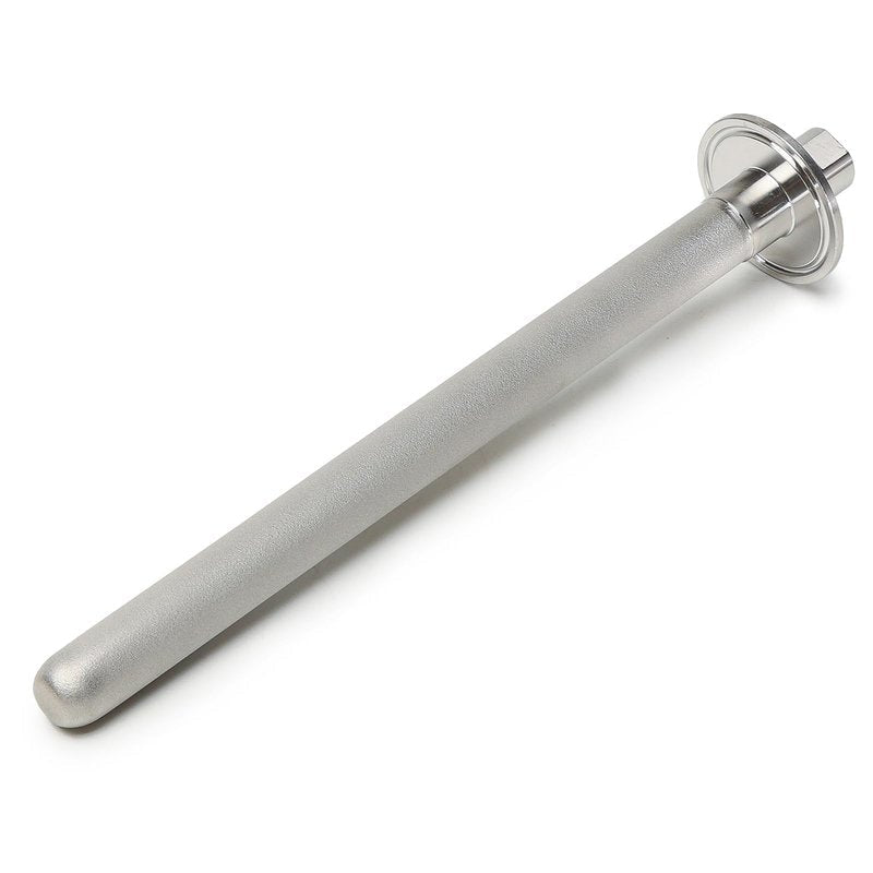 Stainless Steel 1.5" Tri-Clamp Ferrule Diffusion Stone,1.5 Inch Tri Clamp Carbonation 2 Micron Aeration Stone,Male Connect 1/4" NPT CO2 inlet,10" Length for Brew Aeration Equipment