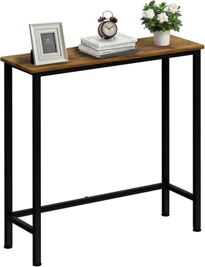 29.5" Narrow Console Table, Small Entryway Table, Thin Hallway Tables, Slim Sofa Side Tables for Hallway, Living Room