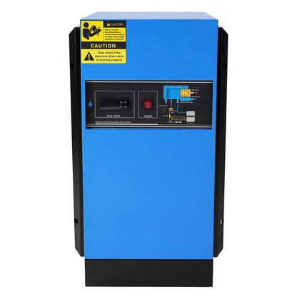 VEVOR Compressed Air Dryer, 125CFM Refrigerated Air Dryer, 110-120V Industrial Refrigerated Air-Drying System for 20HP, 25HP & 30HP Compressors - with Color Screen Control Panel and Automatic Drainage