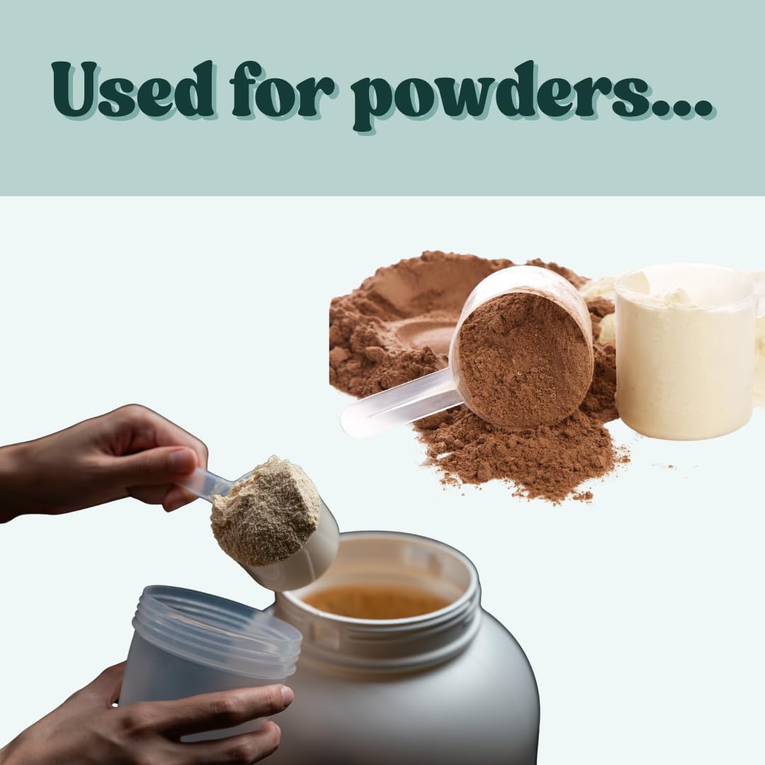 Supplement and Supply 1/3 Cup (80 mL | 2.7 Oz.) Long Handle Plastic Measuring Scoop for Coffee, Protein Powder, Pet Food, Spices, Grains, Dry Goods – Food-Grade BPA-Free (Pack of 25)