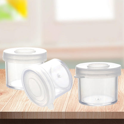 KOHAND 200PCS Plastic Mini Paint Cups with Lids, Small Sample Containers, Empty Craft Storage Pots for Beads, Glitter, Painting