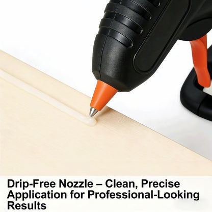 Cordless Rechargeable Hot Glue Gun, 3.7V Fast Heating with Drip-Free Design, 30 Glue Sticks Included, Auto Safety Shut-Off for DIY Crafts and Home Repairs