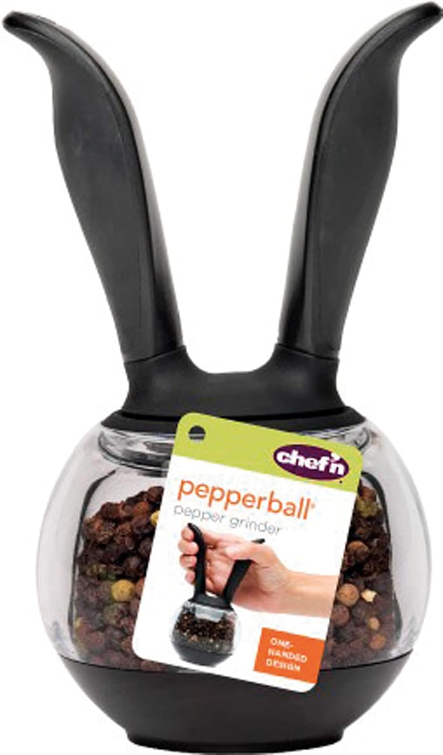 Chef'n PepperBall, Black and Clear