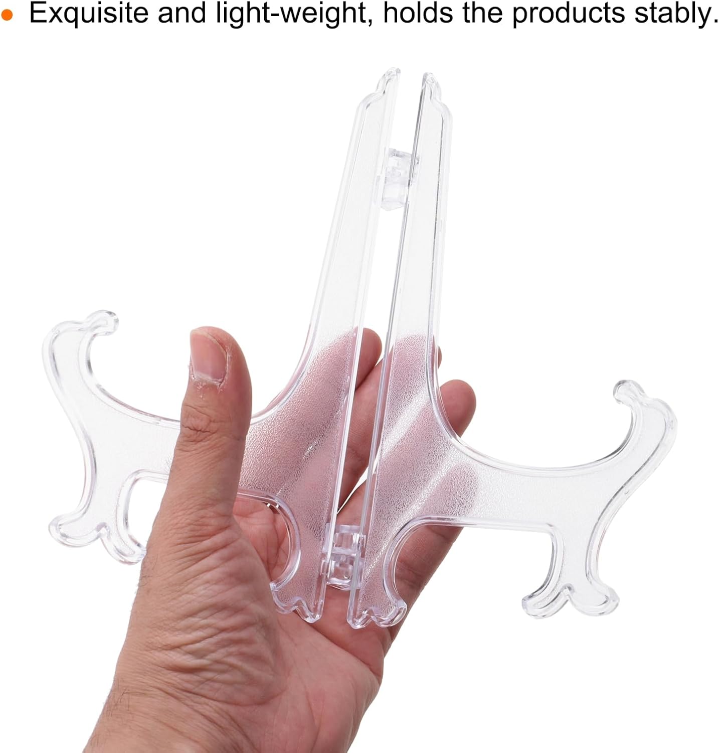 uxcell 8" Acrylic Plate Stands for Display, Easels for Card, Photo Frame, Desktop (5Pcs)