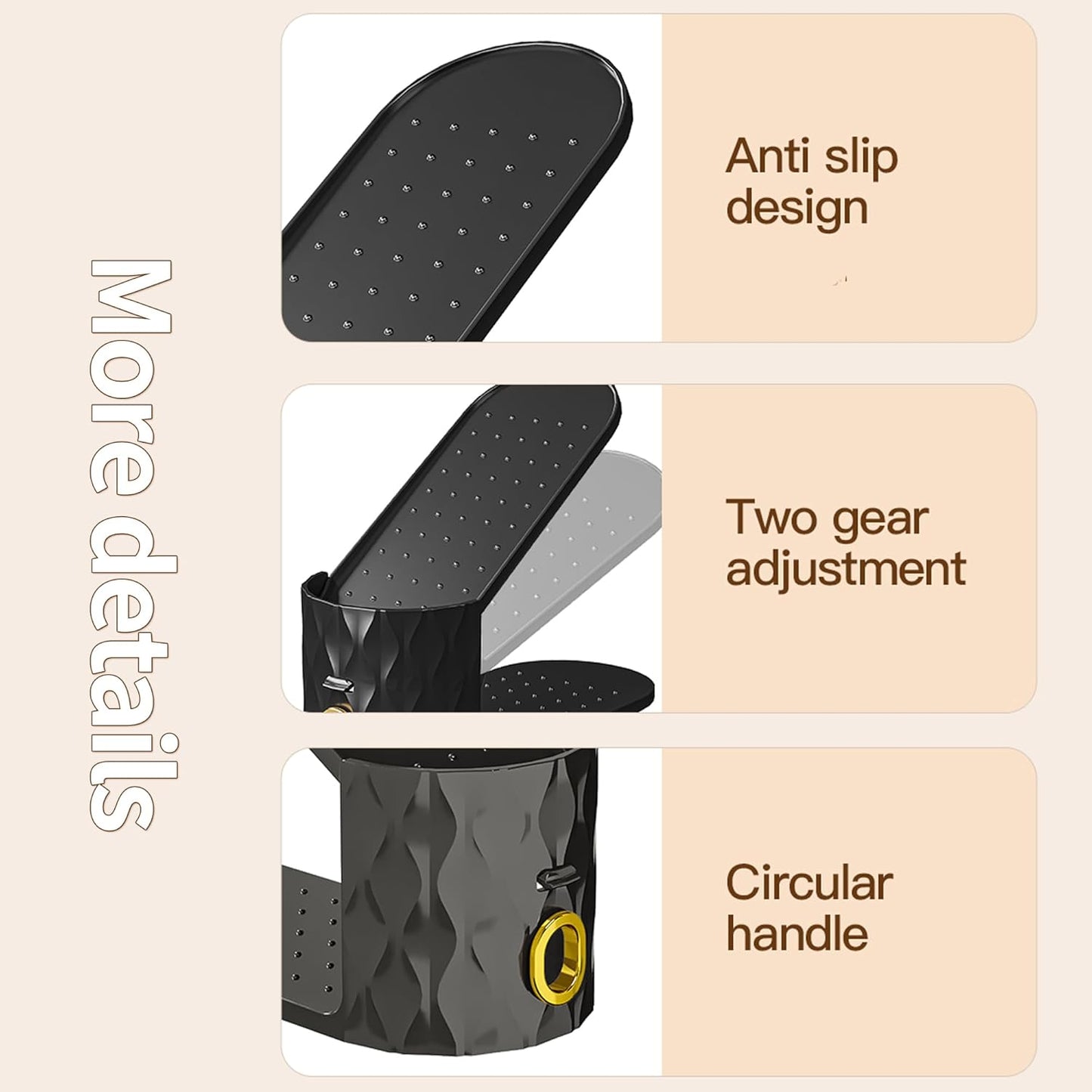 15 Pack Closet Shoe Slots Organizer, Adjustable Shoe Stacker for Storage, Double Layer Space Saver, Durable