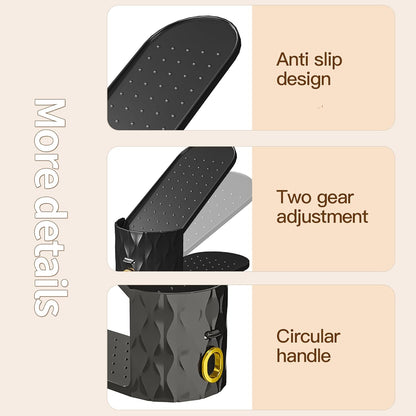 15 Pack Closet Shoe Slots Organizer, Adjustable Shoe Stacker for Storage, Double Layer Space Saver, Durable