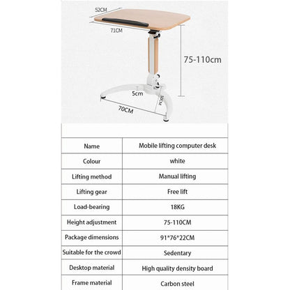 LaseVe Podium Lectern Podium Stand,Lecture Stage, Conference Table, Standing Desk, Stand Mobile Standing Lift Multifunctional Folding Desk, Free Speech Bedside Table,B (B)