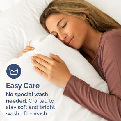 Skiennix Body Pillowcases Set of 2 | 20x54 Long Soft Covers for Comfortable Sleep - Antique White, Machine Washable