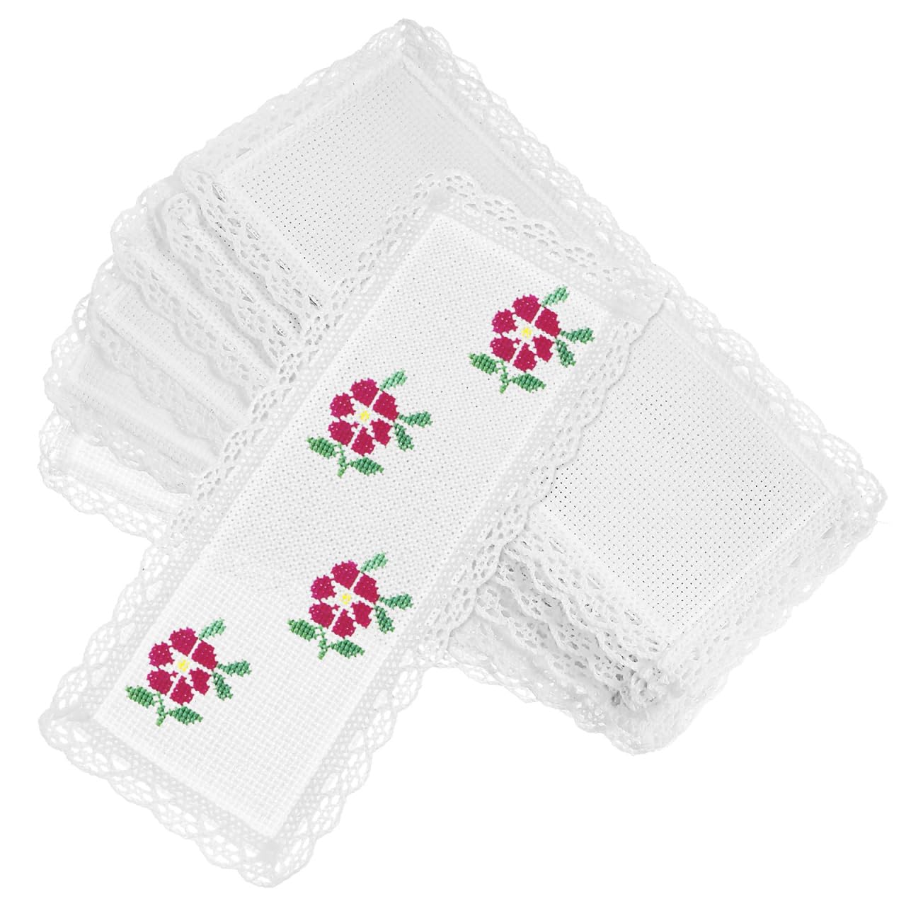 EXCEART Cross Stitch Bookmarks 10Pcs Blank Embroidery Bookmarks for DIY Sewing Crafts Lightweight Book Accessories for Students Readers