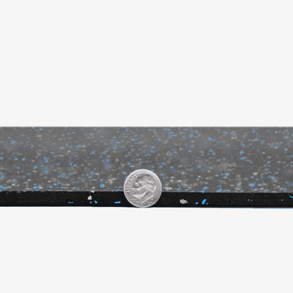 Flooring Inc 1/4" Tough Rubber Flooring Roll | Flexible Recycled Rubber Gym Floor Mats for Home Gym | Heavy Duty Rubber Mat for Home Gyms, Sheds, Horse Stall Mat or Trailer | 4’x10’ | Blue/Gray