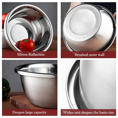 meleg otthon Stainless Steel Mixing Bowl, Stainless Steel Basin, 18.5QT Mixing Bowls,Heavy Duty Deeper Edge Mirror Finish Dishwasher Safe Bowl(15.74'' diameter x 6.02''high)