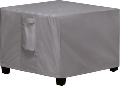 (25"x25"x17", Easy-Going Square Patio Ottoman Cover, Waterproof Outdoor Ottoman Cover, Fade Resistant Patio Side Table