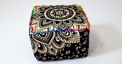 22X22X14 inches, CRAFT KALA Mandala Meditation Floor Pillows Cover Square Pillow Seating Hippie Decorative Adults