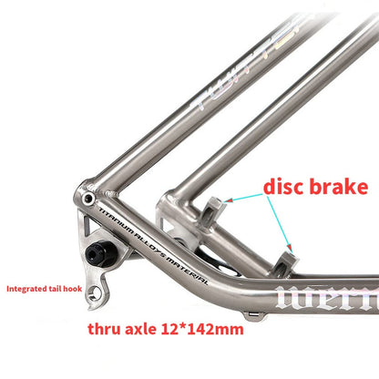 HIMALO Bike Frame 27.5/29er Mountain Bike Frame 15.5''/17''/19'' Lightweight Titanium Alloy Rigid Frame Disc Brake Thru Axle 12x142mm XC AM(27.5 * 15.5'')
