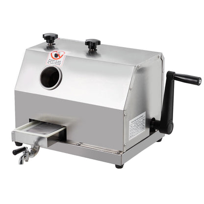 Commercial Grade Manual Sugar Cane Juicer with Stainless Steel 3-Rollers,2.4" Large Inlet, 110 LBS/Hour High Output Sugarcane Press Machine for Juice Bars, Restaurants & Home Use, Durable
