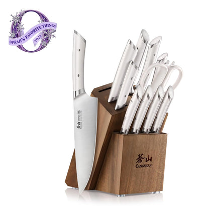 Cangshan HELENA Series German Steel Forged Knife Block Set (12-Piece, White), Oprah's Favorite Things 2023