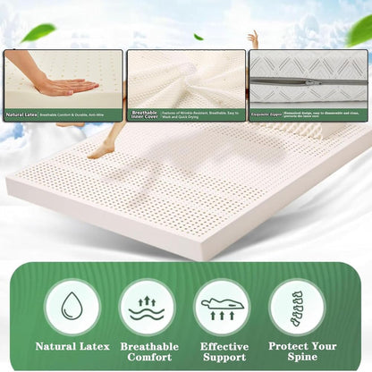 This Latex Mattresses, Premium Natural Latex Mattress Topper, Natural Latex MattressCustomized Tatami Mattress with Inner Cover,1in,170×220cm