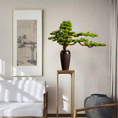 XJOYSL7921 Artificial Bonsai Artificial Bonsai Tree with Ceramic Vase Light Luxury Creative Living Room Hotel Decoration Fake Plant Ornaments for Home Office