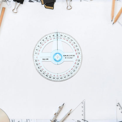 iplusmile 10 Pcs 360 Degree Circle Protractor with Swing Arm 4 Inch Plastic Angle Finder Measuring Ruler for School Geometry Drafting and Woodworking Classroom Bulk Sky Blue