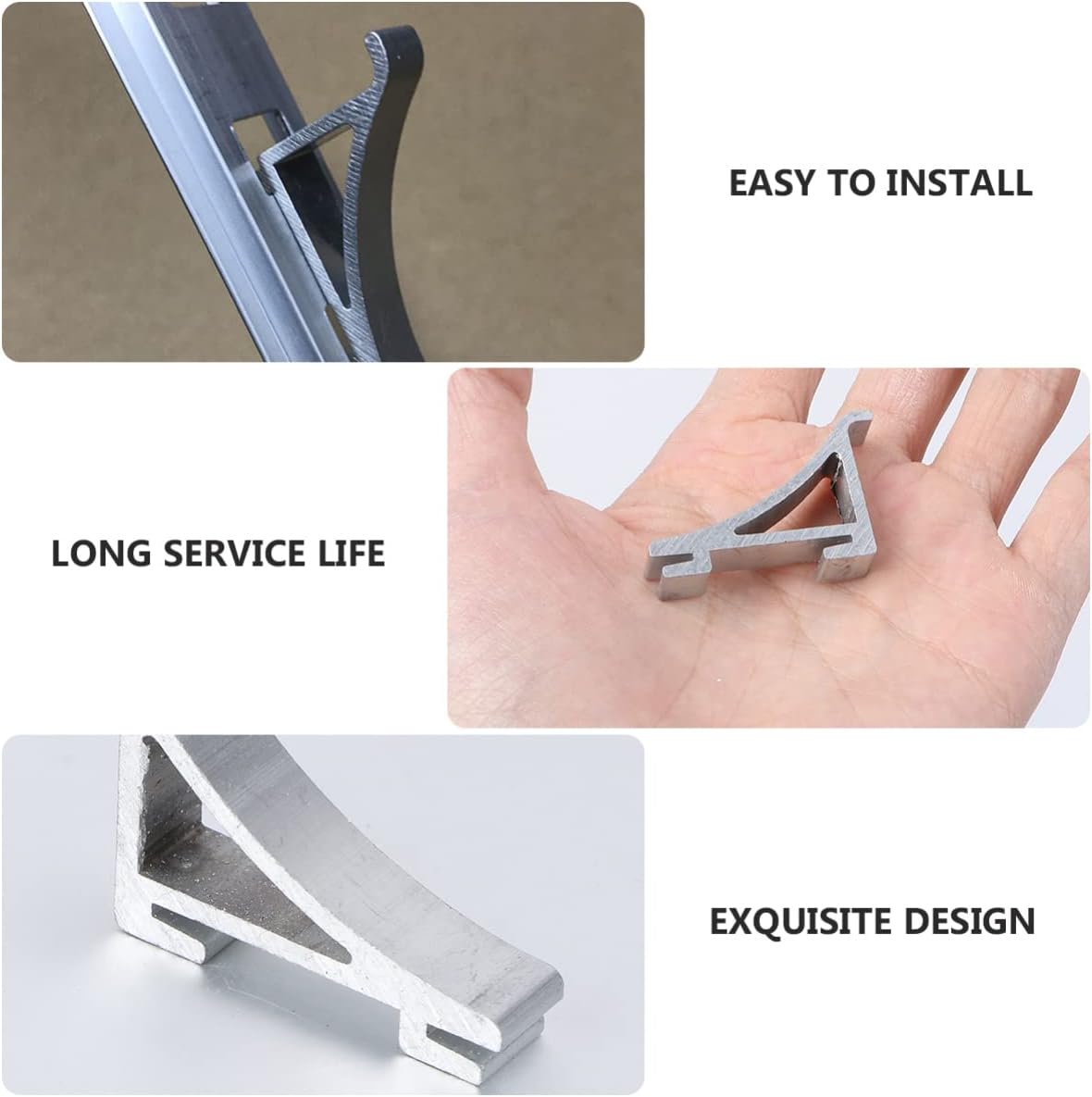 Freezer Shelf Clips - 8PCS Aluminium Refrigerator Shelf Clips for Stable Support of Replacement Shelves Cabinet Cooler