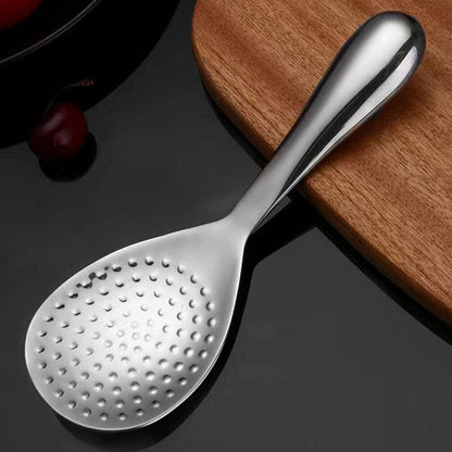 Kichvoe Stainless Steel Rice Spoon Set 2Pcs Rice Paddle Scooper for Cooking and Serving Kitchen Utensils Easy to Clean 8.07In Length