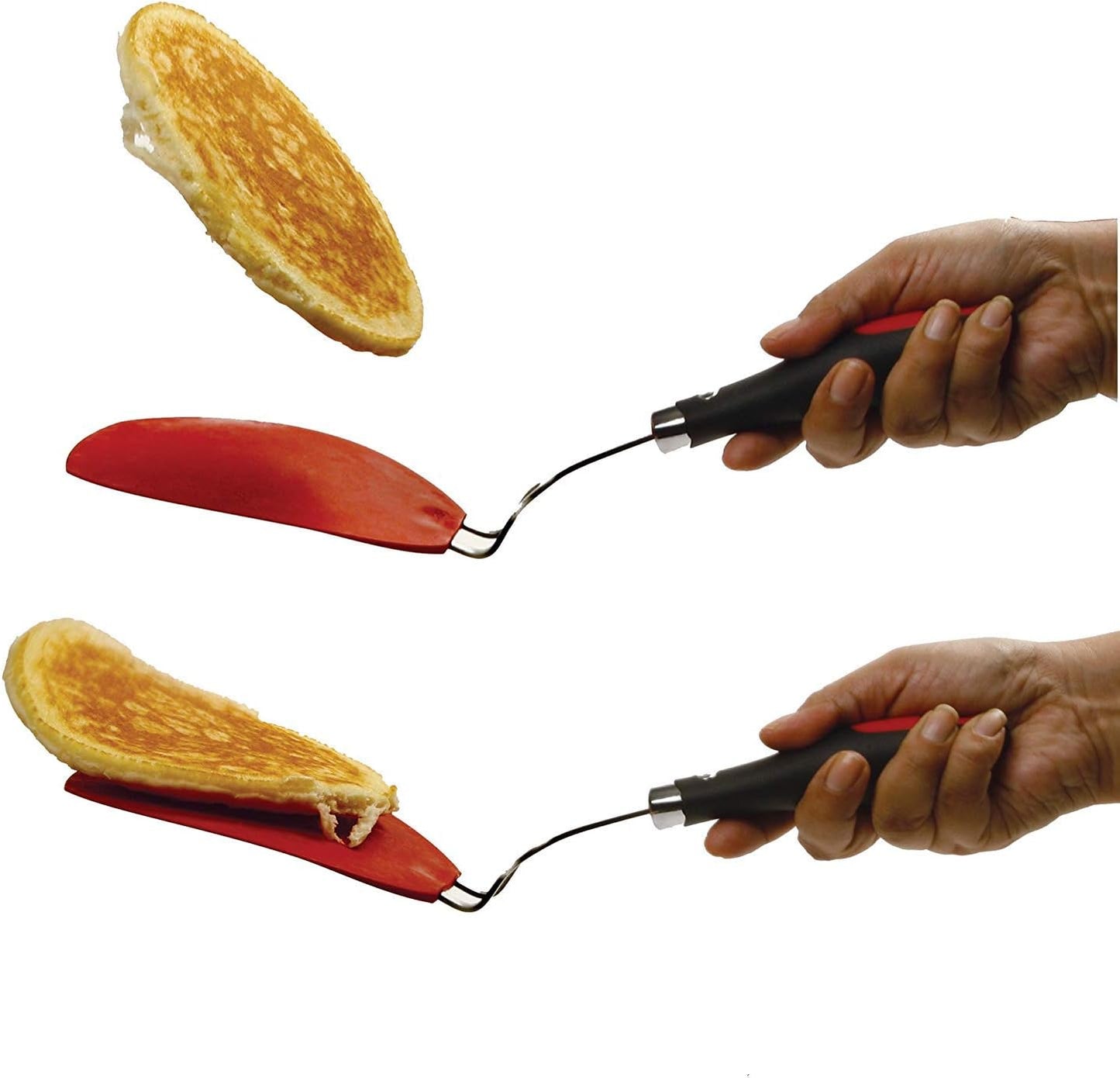 Norpro Grip-EZ Flexible Pancake Spatula with Silicone Round Pancake/Egg Rings (2 Pieces)