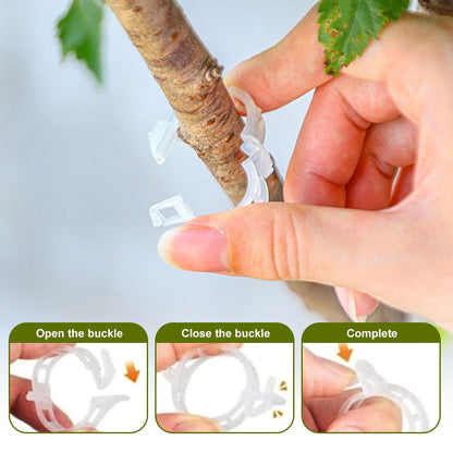 Plant Support Clips,100/150/300 PCS Plant Clips for Climbing Plants Clear for Tomato Grape,Garden Clip Plants Support Clip Garden Clips Vine Vegetables Fixing Clip (White-50pcs)