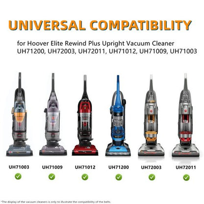 JEDELEOS Replacement Belts for Hoover Elite Rewind Plus Upright Vacuum Model UH71003, UH71009, UH71011, UH71012, UH71013, UH71200, UH72003, UH72011 (Pack of 4)