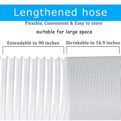 SunDiao Portable Air Conditioner Hose, Portable Exhaust Vent Hose with 5.9 Inch Diameter, Anti-Clockwise Thread, 90 Inch Length