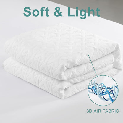MERITLIFE Premium 100% Waterproof Mattress Protector Cal King Size, Cooling Breathable California Mattress Pad Cover