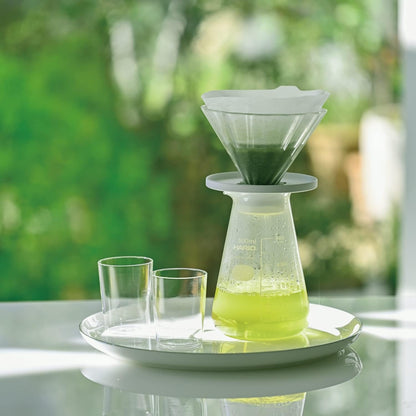 HARIO CDB-3012-W Tea Dripper Bouquet Server Set, 1-4 Cups, White